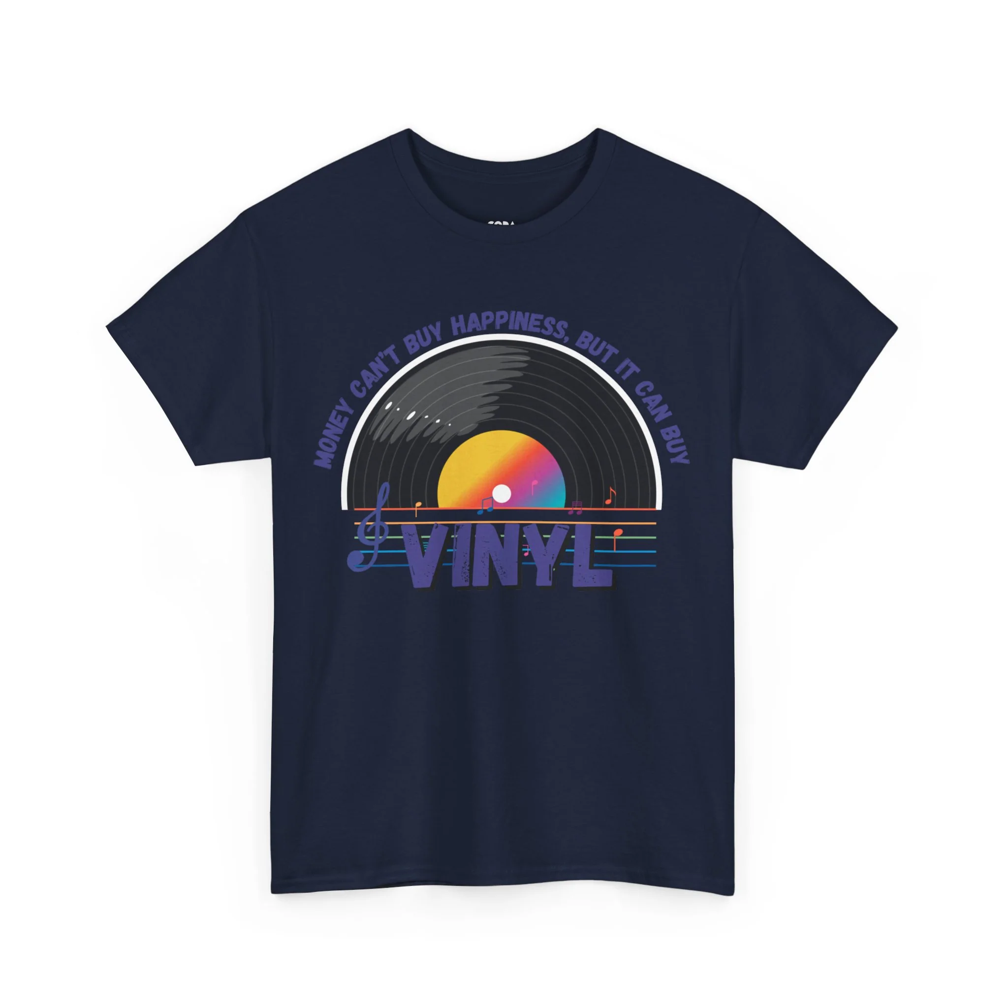 'Money Can't Buy Happiness, But It Can Buy Vinyl' Men's T-Shirt - Image 17